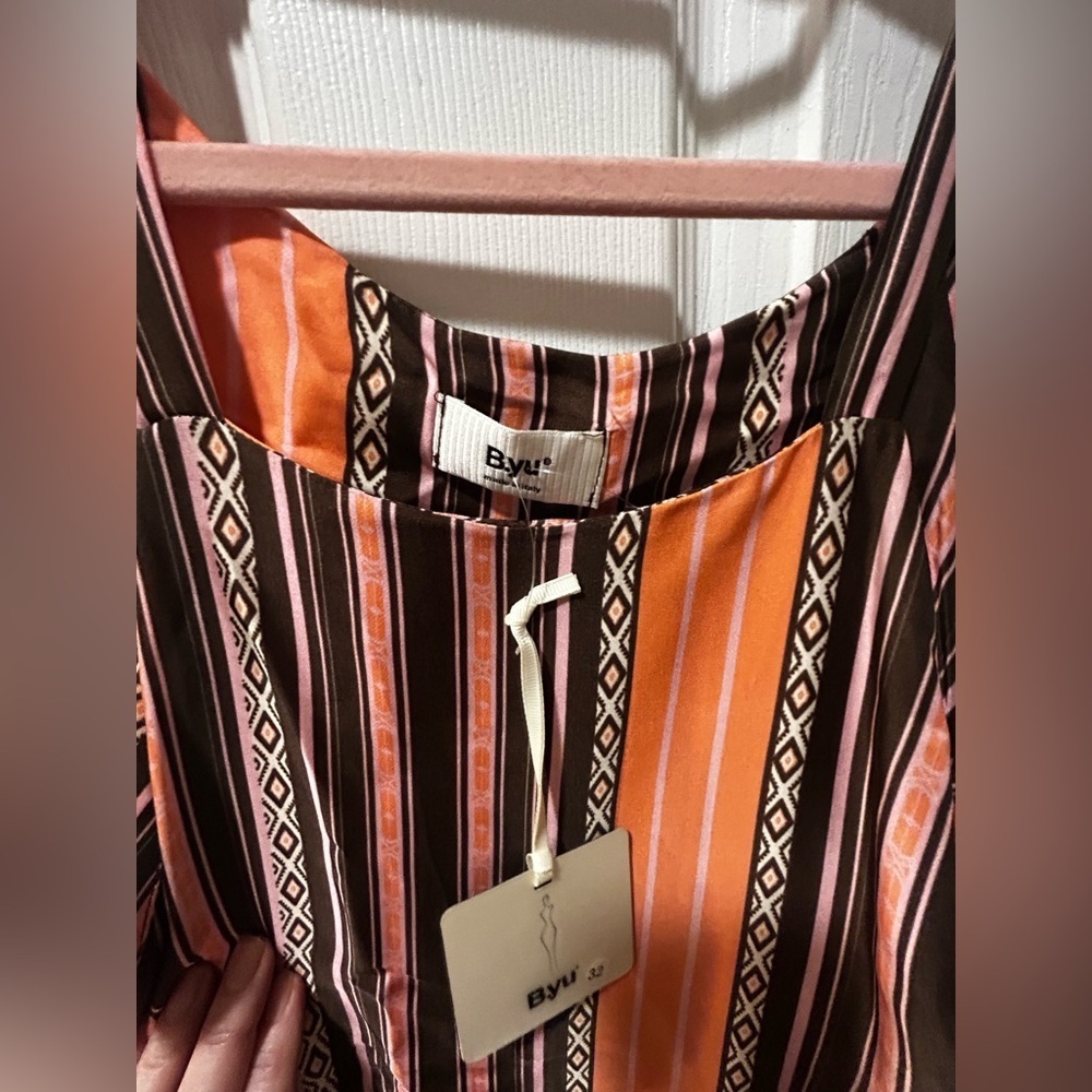 NWT Striped Sleeveless Maxi Dress-Made in Italy-Size M - Picture 3 of 9